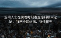 业内人士在傍晚时刻遭遇爆料瞬间沦陷，91网全网炸锅，详情曝光