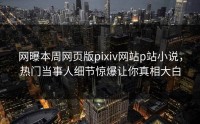 网曝本周网页版pixiv网站p站小说，热门当事人细节惊爆让你真相大白