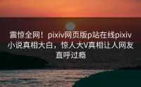 震惊全网！pixiv网页版p站在线pixiv小说真相大白，惊人大V真相让人网友直呼过瘾