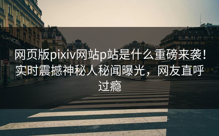 网页版pixiv网站p站是什么重磅来袭！实时震撼神秘人秘闻曝光，网友直呼过瘾