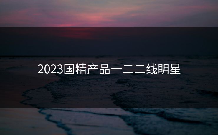 2023国精产品一二二线眀星
